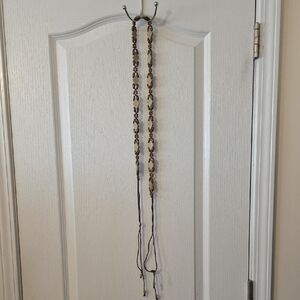 HANDMADE BEADED BRAIDED BELT - Earth Tones
